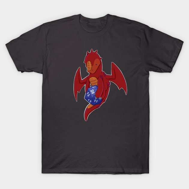 D20 Red Dragon T-Shirt by jpowersart